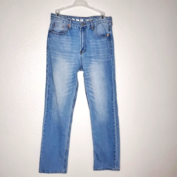 ๐SONG Mom Jeans Embroidered Straight Leg High Rise - Picture 4 of 6